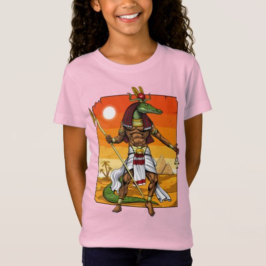 T-Shirt Dieu égyptien antique Sobek (Devant)