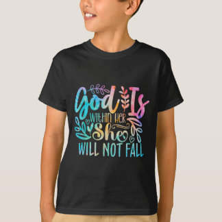 T-shirt Dieu est à l'intérieur Citation de verset biblique