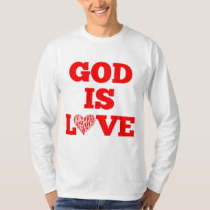 T-shirt Dieu est amour Bible Citation Hommes