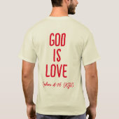 T-shirt Dieu est amour - Bible Verse - Saint Valentin (Dos)