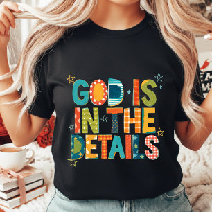 T-shirt Dieu Est Dans Les Détails Christian Coloré Boho Ra