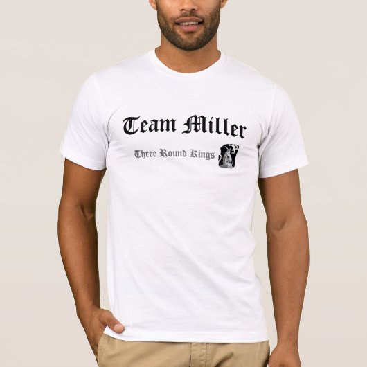 T-shirt Dieu est équipe Miller, trois rois ronds (Devant)