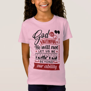 T-Shirt Dieu est Fidèle – 1 Corinthiens 10:13 Verset Bibli