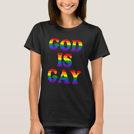 T-shirt Dieu est gay (Devant)