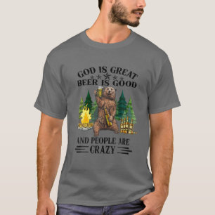 T-shirt Dieu Est Grande Bière Est Bonne Et Les Gens Sont