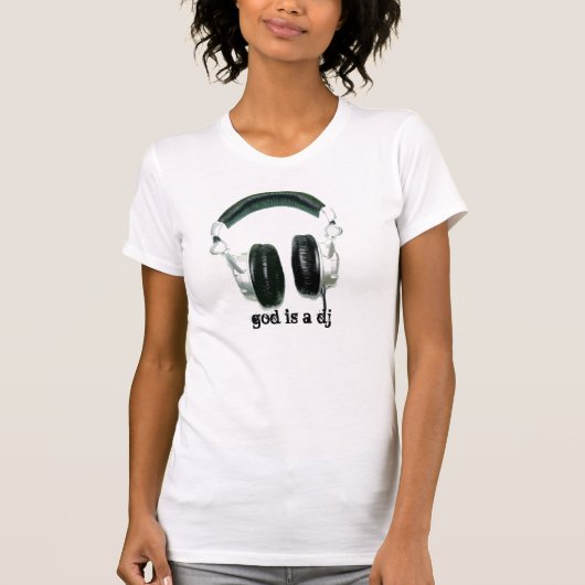 T-shirt Dieu est le DJ V (Devant)