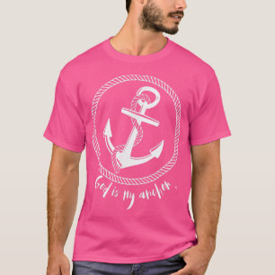 T-shirt Dieu est mon Ancre Inspirationnel Nautique