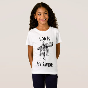 T-Shirt Dieu Est Mon Sauveur Bible Thème Chrétien