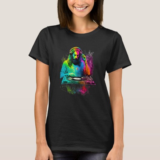 T-shirt Dieu Est Un DJ (Devant)