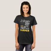 T-shirt Dieu Faisait Un Agriculteur Tracteur Drapeau Améri (Devant entier)