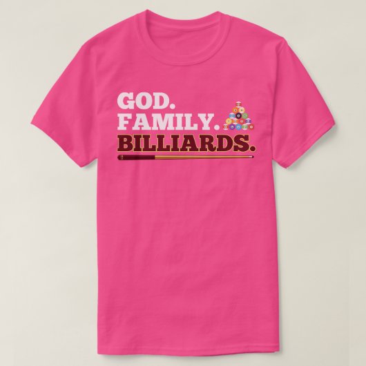 T-shirt Dieu Famille Billard Pool Conception du joueur de  (Design devant)