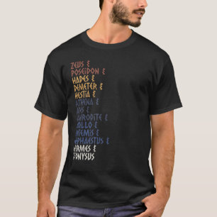 T-shirt Dieu grec ancien et déesse Mythologie grecque Myth