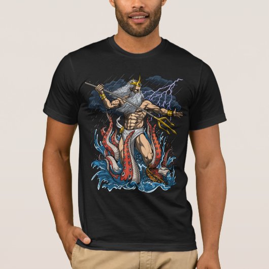 T-shirt Dieu grec Poseidon (Devant)
