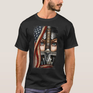 T-shirt Dieu Guerrier De Jésus-Christ Lion De Juda Croix