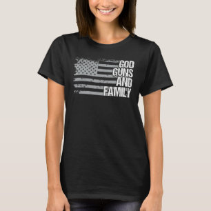 T-shirt Dieu Guns Famille 2e Amendement Papa Grand-père Vé