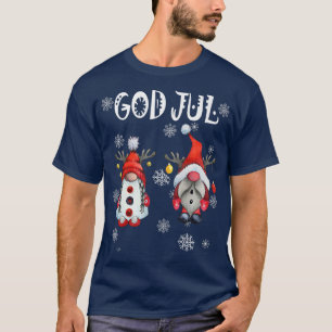T-shirt Dieu Jul Scandinave suédois Joyeux Noël Reind