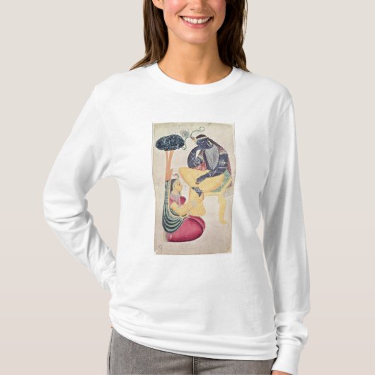 T-shirt Dieu Krishna avec son amour mortel, Radha (Devant)