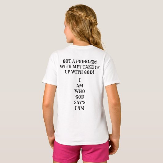T-SHIRT DIEU M'A CRÉÉ ET CONÇU DES MODES ET PLUS (Dos entier)