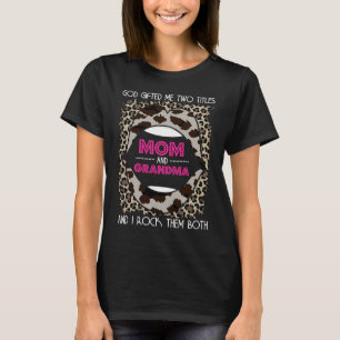 T-shirt Dieu m'a deux titres Maman et grand-mère Femmes Gr