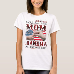 T-shirt Dieu m'a donné deux titres maman et Chemise