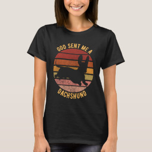 T-shirt Dieu M'A Envoyé Un Dachshund