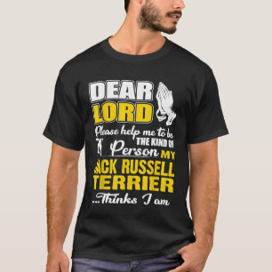 T-shirt Dieu M'Aide À Être Un Genre De Personne Jack Russe