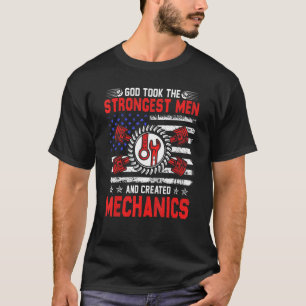 T-shirt Dieu Mécanique A Pris Les Hommes Les Plus Forts
