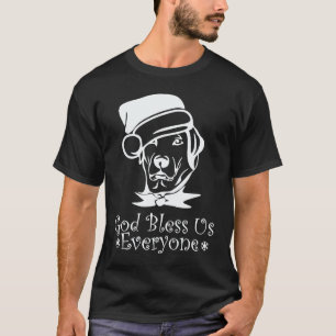 T-shirt Dieu nous bénisse tous Chien mignon Retriever doré