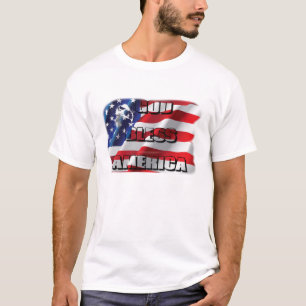 T-shirt Dieu patriotique bénit l'Amérique-Chemise
