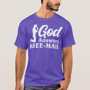 T-shirt DIEU Réponds Knee Mail à la suite de Jésus et du C