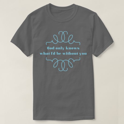 T-shirt Dieu seul connaît 2 bleu (Design devant)
