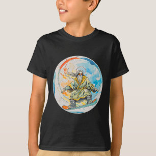 T-shirt Dieu Snowboard Avec Jésus Christ Prière Lord Chu