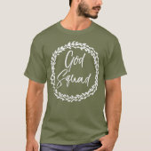 T-shirt Dieu Squad mignon Flower Circle Christian pour (Devant)