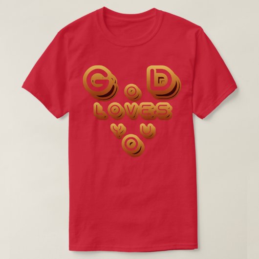 T-shirt Dieu t'aime (Design devant)