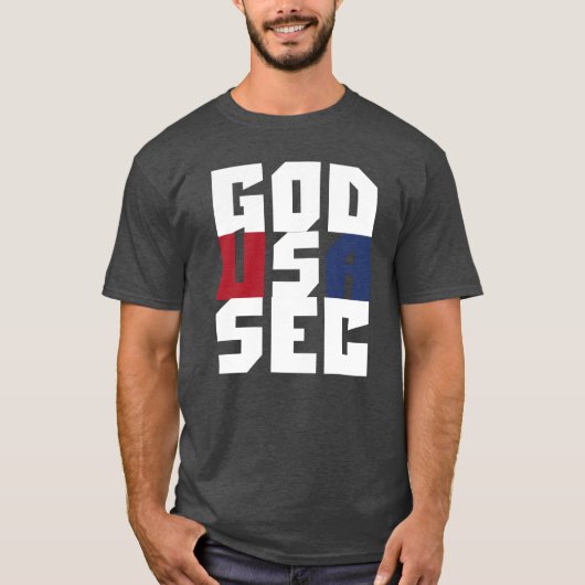 T-shirt Dieu, USA, SEC (Devant)