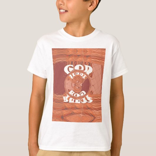 T-shirt Dieu Vous Bénit Un Design De Texte Inspirant. (Devant)