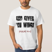 T-shirt Dieu vous donne des ailes (psaumes 91 : 4) (Devant)