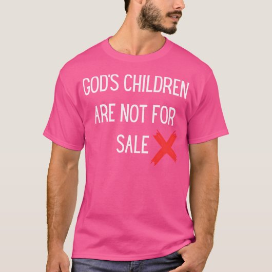 T-shirt Dieux Les enfants ne sont pas à vendre (Devant)