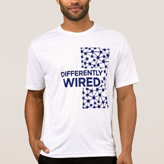 T-shirt Différemment Câblé – Mois de la sensibilisation à (Devant)