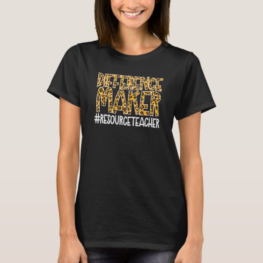 T-shirt Différence Maker U2013 Learning Resource Teacher B (Devant)
