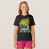 T-shirt Différences d'acceptation T Rex Dinosaur Autisme L (Devant entier)