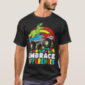T-shirt Différences d'acceptation T Rex Monster Truck Auti (Devant)