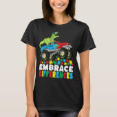 T-shirt Différences d'acceptation T Rex Monster Truck Auti (Devant)