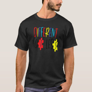 T-shirt Différent Pas Moins Autisme Couleurs Puzzle