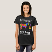 T-shirt Différent Pas Moins Autisme Sensibilisation Accept (Devant entier)