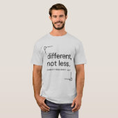 T-shirt Différent, Pas Moins | Fierté de Handicap Minimali (Devant entier)