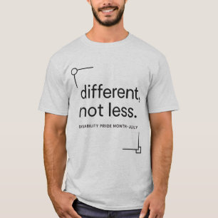 T-shirt Différent, Pas Moins Fierté de Handicap Minimali
