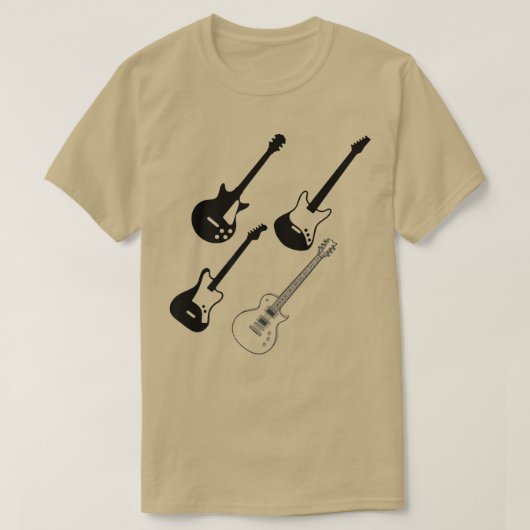 T-shirt Différentes Guitare Musical Instrument Notes music (Design devant)
