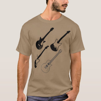 T-shirt Différentes Guitare Musical Instrument Notes music