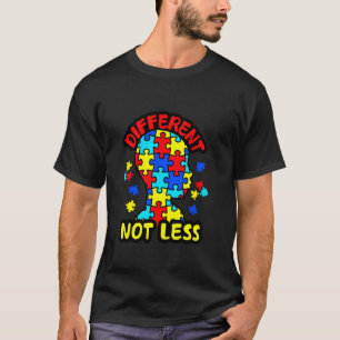 T-shirt Différentes Pas Moins Pièces de Puzzle d'Autisme